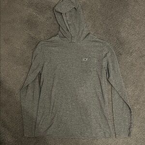Vineyard Vines Gray Long Sleeve Hoodie Tee